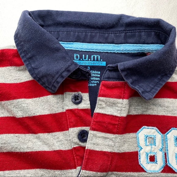 BUM Equipment Boys Cotton Rugby/Polo Shirt Size 3 - Picture 2 of 12
